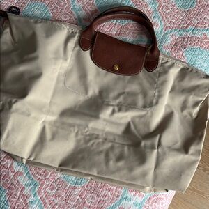 Longchamp LePliage Original XL Tan and Brown Travel Bag
